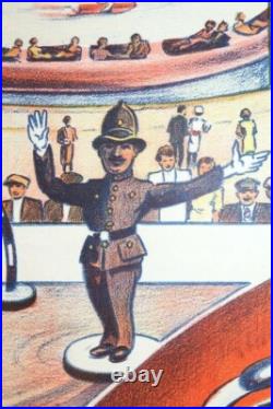 Affiche Ancienne Carnival Fun Fair Fete Forraine Anglaise Cirque Litho 1930