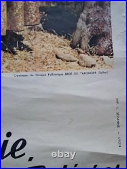 Affiche Ancienne Cie Navigation Mixte Algérie Tunisie Baléares 1950 Majorque