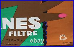 Affiche Ancienne Cigarettes Tabacs Gitanes Lefor Openo Circa 1960 25 X 33 CM