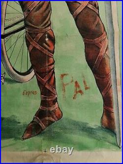 Affiche Ancienne Cycles Et Motocycles Liberator Circa 1900 Pal Clouet