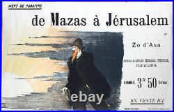 Affiche Ancienne De Mazas A Jérusalem Zo D'axa Steinlen Circa 1895