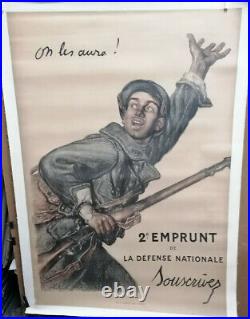 Affiche Ancienne Emprunt National On Les Aura Guerre 1914 / 1918 Abel Faivre