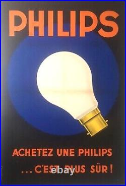 Affiche Ancienne Entoilée Philips par André Roland
