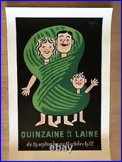 Affiche Ancienne Entoilee Quinzaine Raymond Savignac (1952)