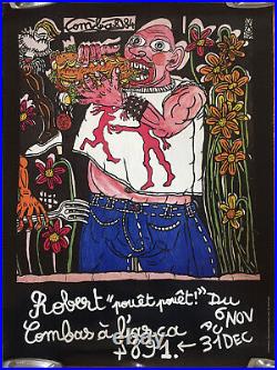 Affiche Ancienne Exposition Pouêt Pouêt Arca Robert Combas 1984