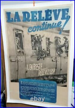 Affiche Ancienne Guerre 1939/45 La Releve Continue P Laval