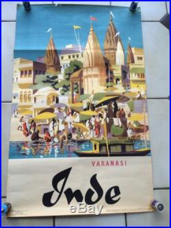 Affiche Ancienne INDE Varanasi 60'S