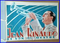 Affiche Ancienne Jean Rinaudo Et Son Orchestre Nicolich Trompette