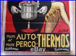 Affiche Ancienne Josephine Baker Auto Thermos Paul Mohr 1946