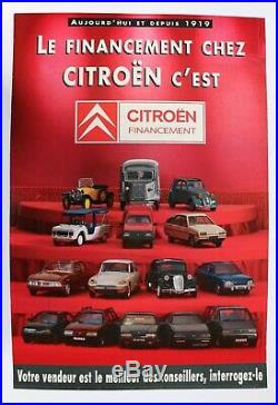 Affiche Ancienne Jouets Citroen 5hp Hy 2cv Sm Ds Traction Mehari CX Bx