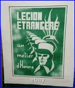 Affiche Ancienne Legion Etrangere Un Metier D' Homme Adj Bardin 1974