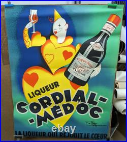 Affiche Ancienne Liqueur Cordial Medoc Cenon Bordeaux Gironde H Lemonnier