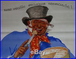 Affiche Ancienne Lithographie Henry Le Monnier Camembert Georges Bisson 1937 ++