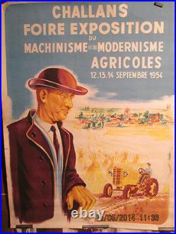 Affiche Ancienne Machines Agricoles Vendee