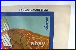 Affiche Ancienne Manon Provence Fruit Legume Bio Marseille Mourlot Viano