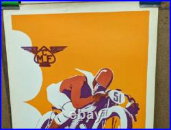 Affiche Ancienne Moto Geo Ham Max Courteau Imp Paris