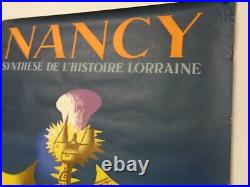 Affiche Ancienne Nancy Synthese De L'histoire Lorraine Paul Colin Tourisme