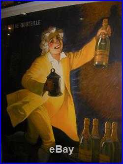 Affiche Ancienne Originale Auzolle Marcellin Champagne Masse