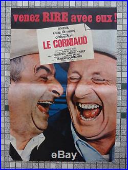 Affiche Ancienne Originale Cinema Film LE CORNIAUD Bourvil Louis de Funes