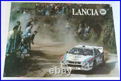 Affiche Ancienne Originale Concession Lancia Rally 037 Martini Monte Carlo