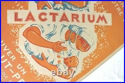Affiche Ancienne Originale Lactarium Lait Allaitement Puericulture Biberon Sein