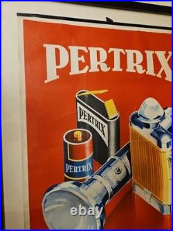 Affiche Ancienne Originale Lampe de poche PERTRIX allemand 1930-40