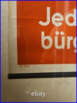 Affiche Ancienne Originale Lampe de poche PERTRIX allemand 1930-40