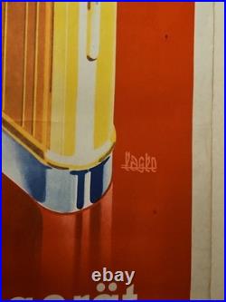 Affiche Ancienne Originale Lampe de poche PERTRIX allemand 1930-40
