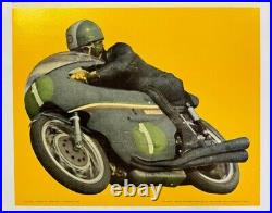 Affiche Ancienne Originale Moto Benelli 250 350 1965-1966 Champion D'italie