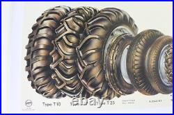 Affiche Ancienne Originale Pneu Dunlop Agraire Agricole Tracteur Tyre Tractor