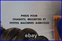 Affiche Ancienne Originale Pneu Dunlop Agraire Agricole Tracteur Tyre Tractor
