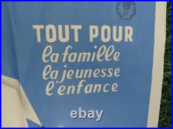Affiche Ancienne Originale V Salon De L'enfance Par Jean Rouille 1952
