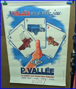 Affiche Ancienne P Vallee Tri Scooter Vespa Cycle Moto Mac Pie