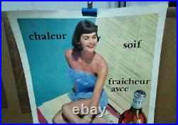 Affiche Ancienne Pastis 51 Pin Up Marseille Anis