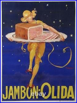 Affiche Ancienne Pour Jambon Olida-vintage Poster For Olida Ham By Ribet 1930