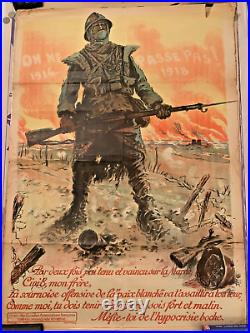 Affiche Ancienne Propagande Anti-allemande Guerre 1914/1918 Maurice Neumont
