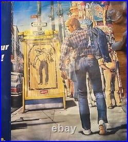 Affiche Ancienne Publicitaire, Levi's Strauss, belle taille, années 70/80, signé
