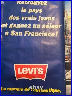 Affiche Ancienne Publicitaire, Levi's Strauss, belle taille, années 70/80, signé