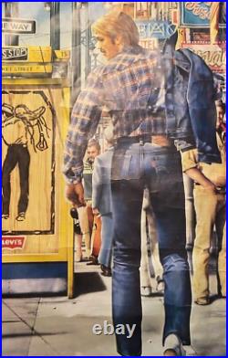 Affiche Ancienne Publicitaire, Levi's Strauss, belle taille, années 70/80, signé