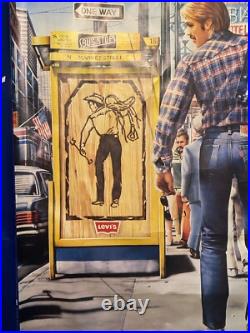 Affiche Ancienne Publicitaire, Levi's Strauss, belle taille, années 70/80, signé