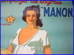 Affiche Ancienne Publicitaire Moullot Marseille MANON Déssin VIANO
