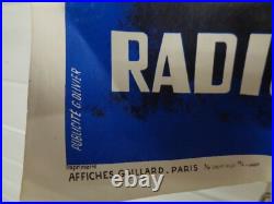 Affiche Ancienne Radio Grandin Chevaux Imp Gaillard Signe P. Raoul