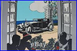 Affiche Ancienne Rallye Paris Deauville 78 Automobile Voisin F. F. A. E. Art Deco