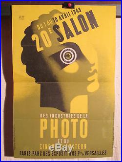 Affiche Ancienne Salon De La Photo 1949 Deco