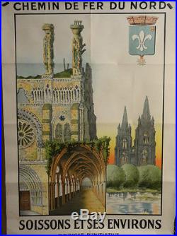 Affiche Ancienne Soissons Cathedrale
