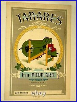Affiche Ancienne TARARE E POUPARD Agricole Publicitaire Agriculture Nantes Litho