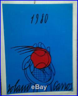 Affiche Ancienne Tennis Roland Garros 1980 Adami