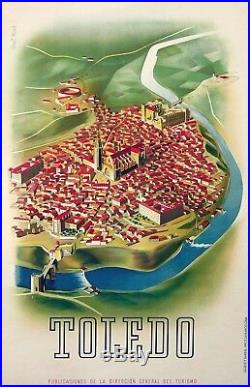 Affiche Ancienne Toledo Tolede Espagne Par Giralt Miracle CI 1930