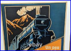 Affiche Ancienne Un Peu De Sable Sur Les Rails Train Chemin De Fer Sncf