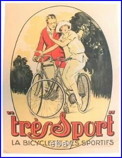Affiche Ancienne Velo Cycle Tres Sport Belle Epoque Art Deco Annees Folles